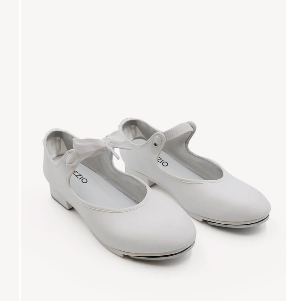 Capezio Shuffle Mary Jane Tap‎ Dance Shoes Womens 5.5 W B2 White Ballet